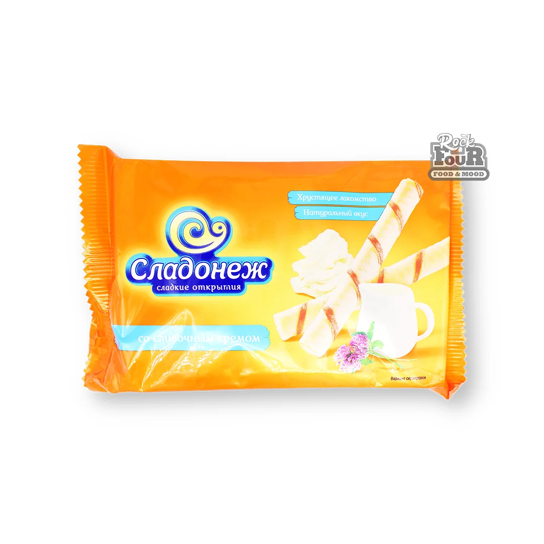 Вафельные трубочки «Сладонеж» со сливочным кремом 175г